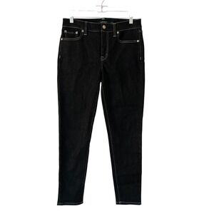 Lauren Ralph Lauren Women's Jeans Black 4 Premier Skinny Ankle Contrast Trim 4
